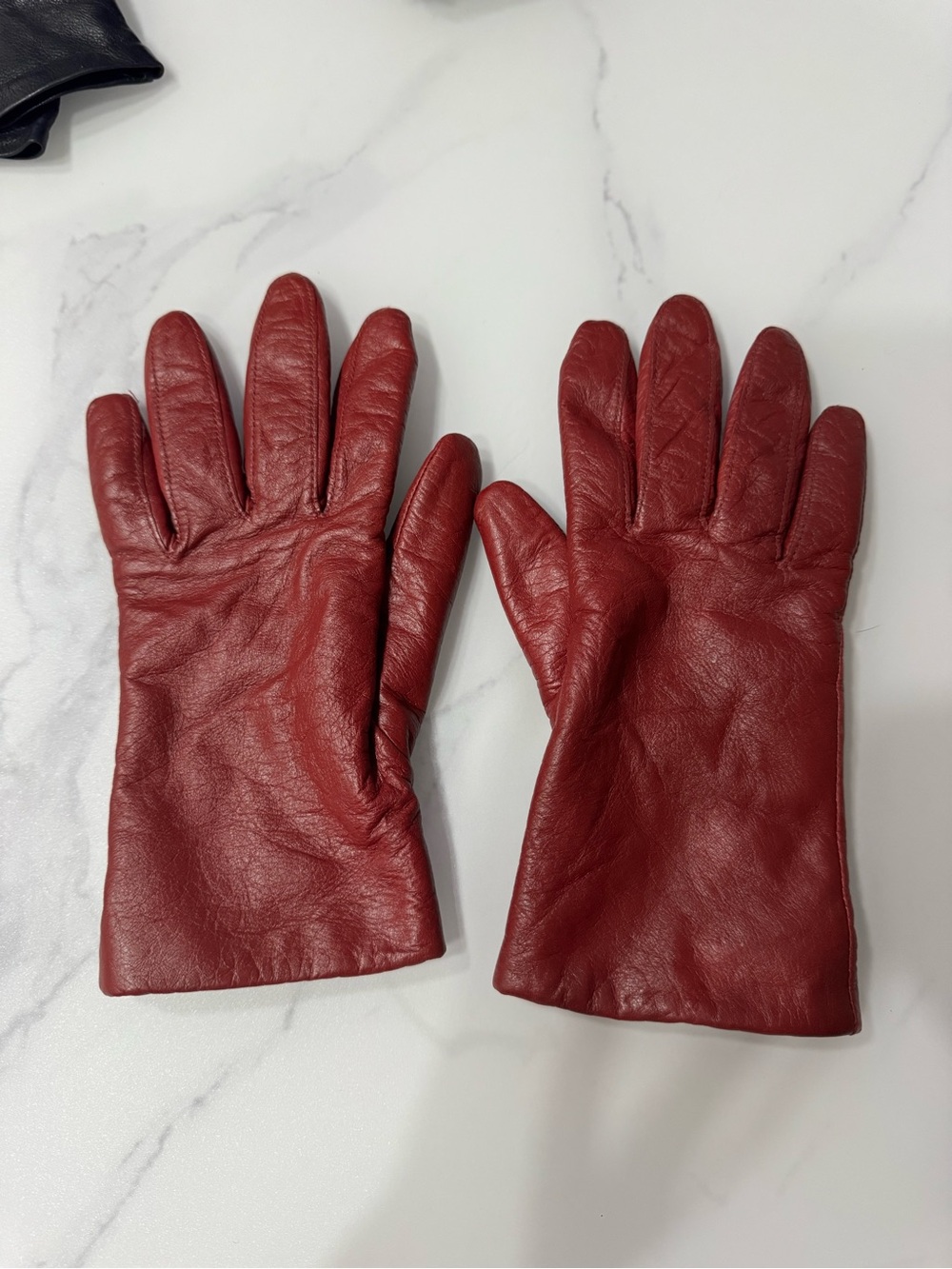 Women’s Red Leather Gloves